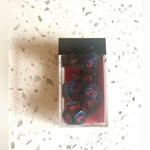 Blackish blue starlight Dungeons and Dragons dice